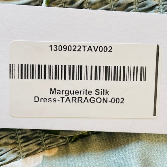 Reformation Marguerite Floral Silk Midi Dress Tarragon Size 2 Cocktail Party NWT - Picture 12 of 14